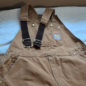 Carhartt Tan Bib Overalls